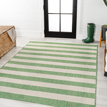 Negril Two-tone Wide Stripe Indoor/outdoor Area Rug